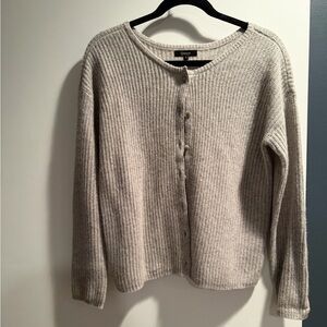 Quince Cream Button-Up Cardigan